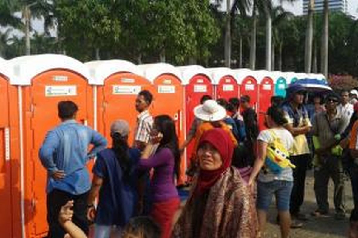 Toilet di kawasan Monas, Jakarta Pusat.