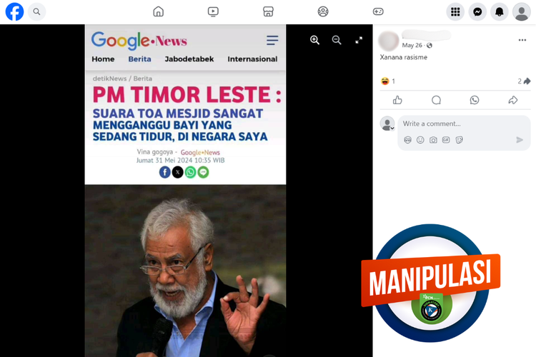 INFOGRAFIK: Hoaks Xanana Gusmao Komentari Suara Toa Masjid di Timor Leste