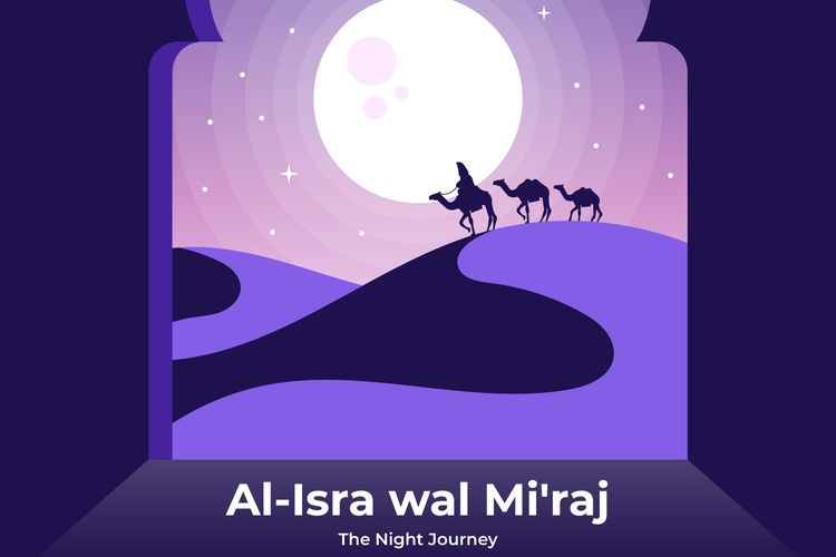 Ilustrasi Isra Miraj hari ini.