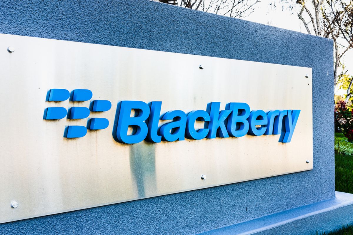 Ilustrasi logo Blackberry.