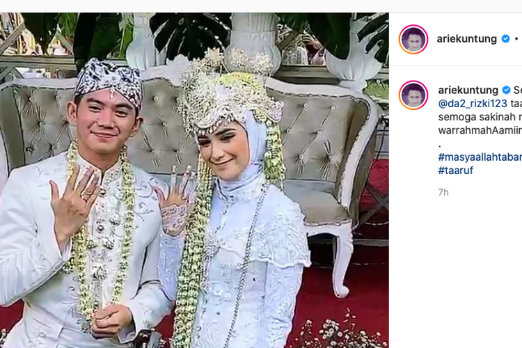 Rizki DAcademy menikah dengan pujaan hatinya, Jumat (17/7/2020).