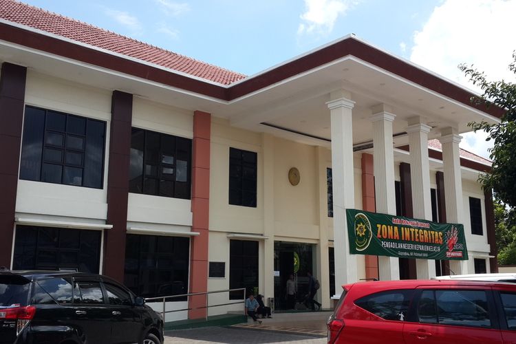 Suasana di Pengadilan Negeri (PN) Kepanjen, Kabupaten Malang, Senin (20/1/2020)