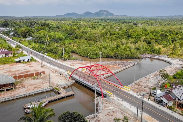Ruas jembatan di Bangka Belitung yang diganti baru menggunakan APBN 2022.