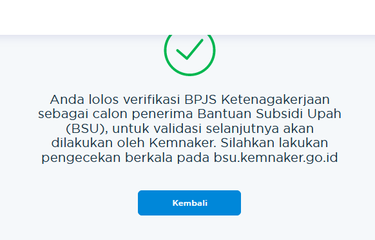 Alasan mengapa status penerima BSU 2022 di bsu.bpjsketenagakerjaan dan kemnaker.go.id berbeda