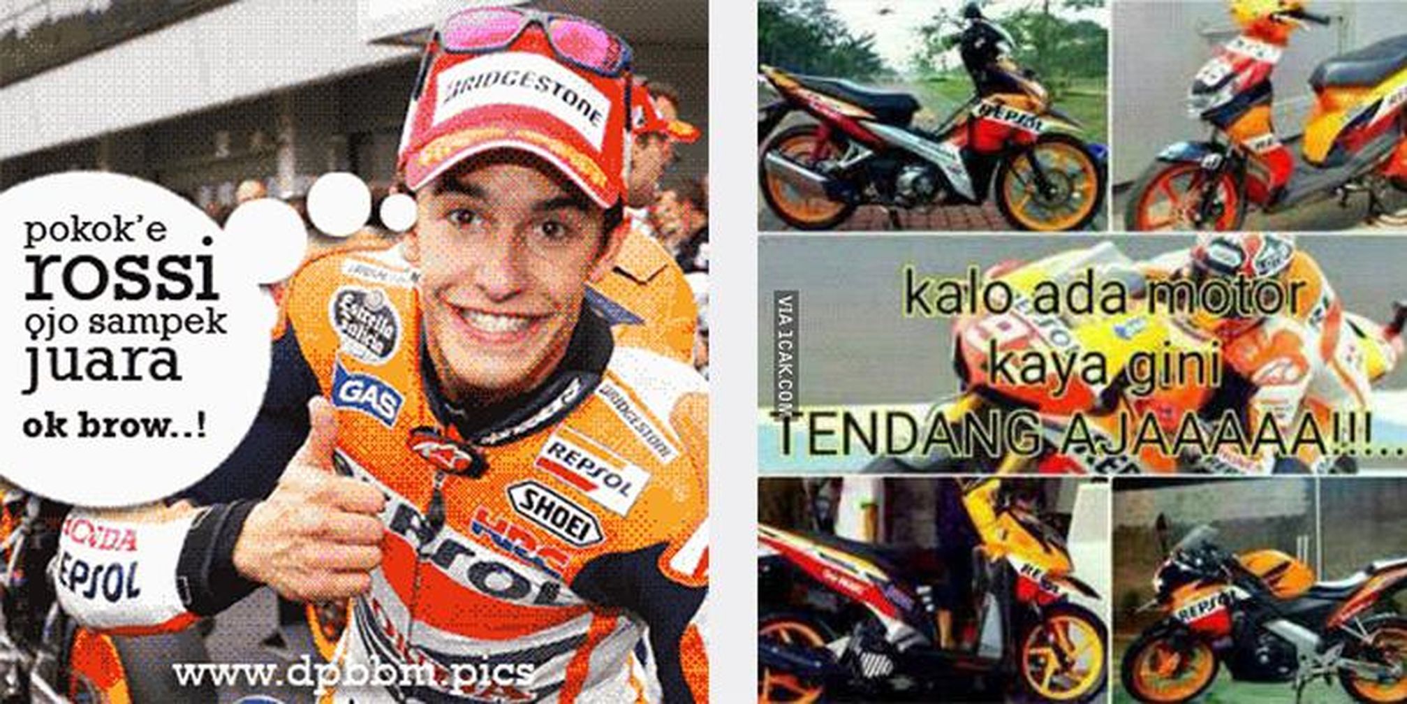 Aneka Meme Lucu Sindir Tendangan Rossi Ke Marquez