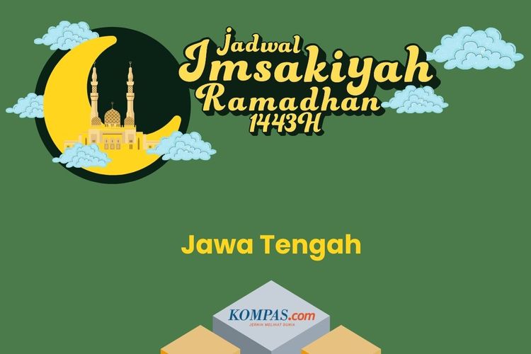 Jadwal imsakiyah dan buka puasa Ramadhan 1443 H untuk seluruh wilayah di Jawa Tengah.