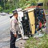 Truk Sampah Milik Pemkab Bandung Barat Terguling, Oleng di Kelokan Jalur Cipatat