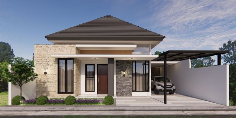 desain rumah minimalis moderno satu lantai