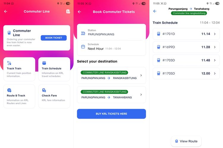 Cara cek jadwal KRL Green Line lewat aplikasi Access by KAI.
