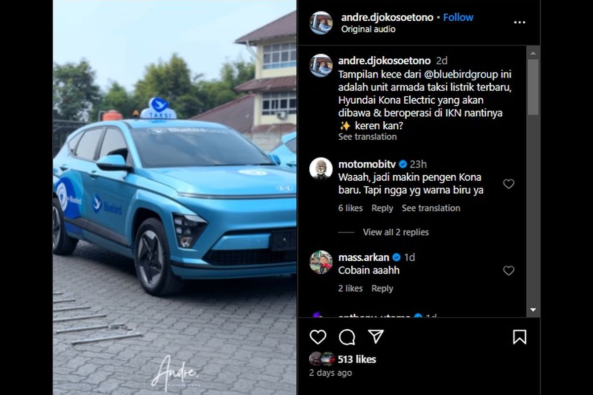 Hyundai Kona EV jadi armada Blue Bird untuk IKN