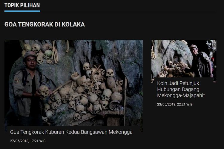 Pemberitaan Kompas.com soal penemuan gua tengkorak di Kolaka, Sulawesi Tenggara