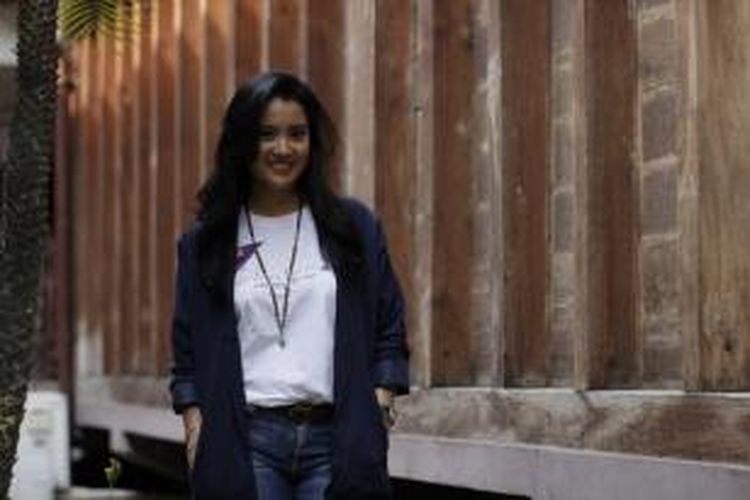 Marcella Zalianty, produser film Mantan Terindah, difoto saat media visit ke Kompas.com di Jakarta, Selasa (7/10/2014). Film Mantan Terindah rencananya akan tayang pada akhir November 2014. KOMPAS.com/FIKRIA HIDAYAT