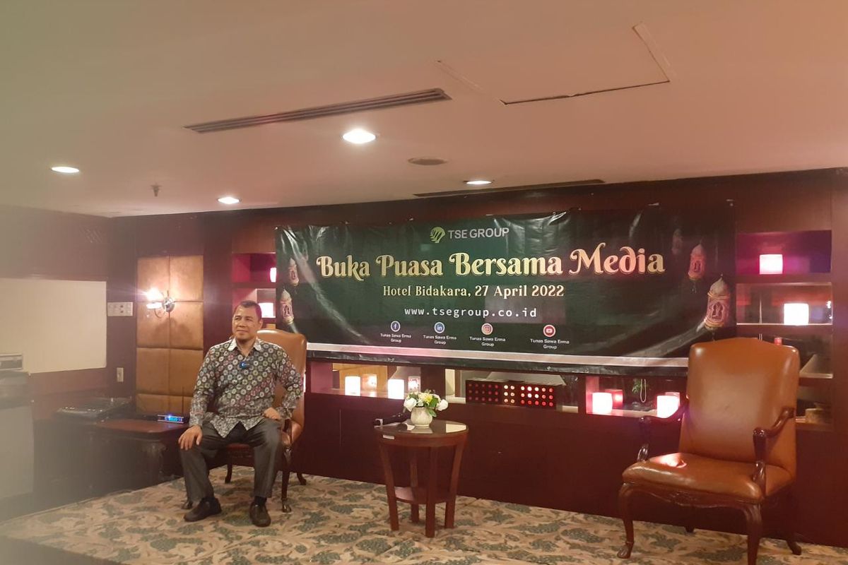 Corporate Social Contributions (CSC) Manager TSE Group, Setiyono dalam konferensi pers di Jakarta, Rabu (27/4/2022).