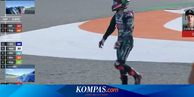 MotoGP Valencia - Fabio Quartararo Jatuh, Kans Jadi Juara Dunia Hangus