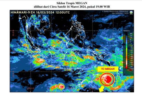 BMKG Deteksi Siklon Tropis Megan di Sekitar Indonesia, Wilayah Mana yang Terdampak?