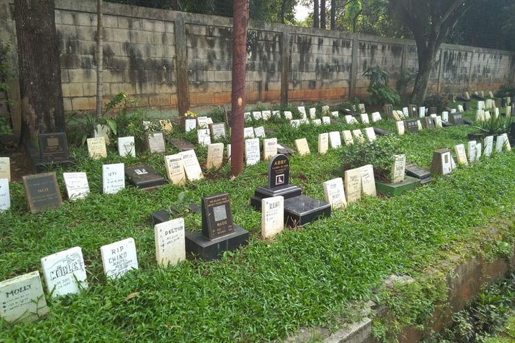 Pemakaman Pondok Pengayom Satwa di Ragunan, Jakarta Selatan.