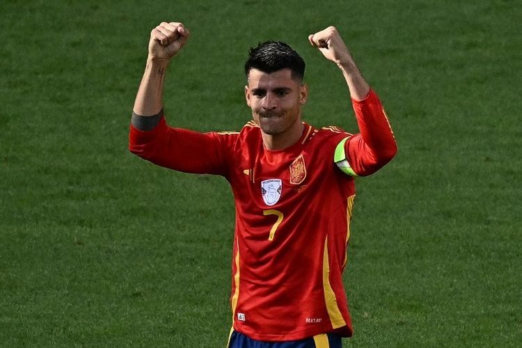 Penyerang dan kapten Timnas Spanyol, Alvaro Morata, membungkam kritik dengan mencetak gol pembuka kemenangan La Furia Roja atas Kroasia pada laga Grup B Euro 2024, Sabtu (15/6/2024).