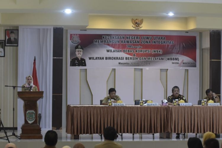 Acara yang diadakan di Aula Lagaligo Kantor Bupati Luwu Utara ini turut dihadiri oleh Sekda Kab. Luwu Utara Abdul Mahfud, Kajari Luwu Utara Indawan Kusnadi, Staf Ahli Bupati Bidang Hukum Politik dan Pemerintahan Hakim Bukara. 
