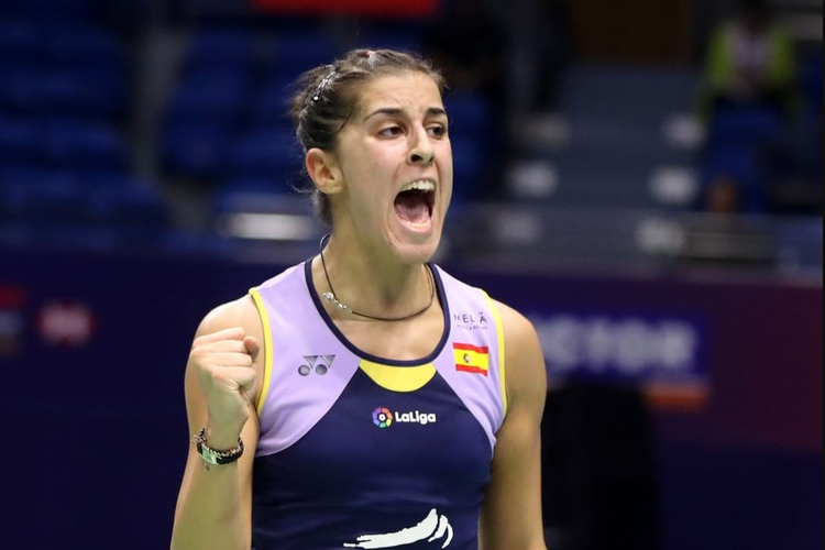 Pebulutangkis asal Spanyol, Carolina Marin kembali berhasil menjadi juara dua tahun berturut-turut dalam ajang China Open 2019, Minggu (22/9/2019).