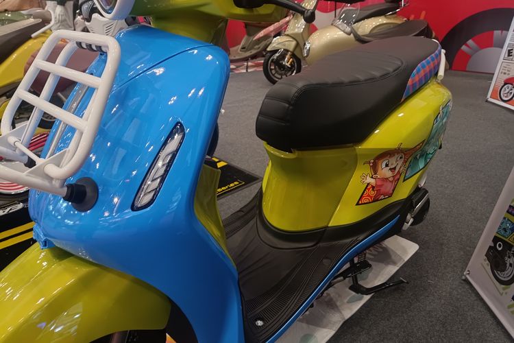 Yamaha Grand Filano dimodifikasi ala skuter kalcer bertemakan Mike Wazowski, karakter Mosnter Inc