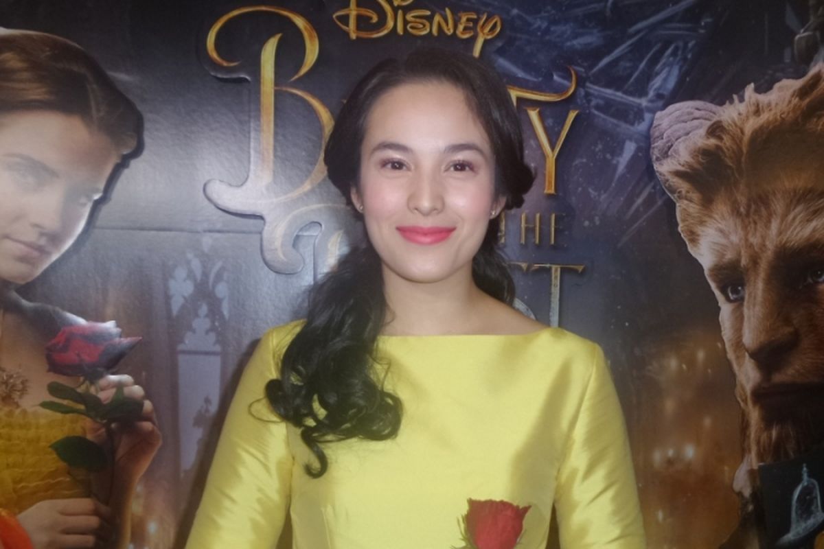 Chelsea Islan usai menghadiri pemutaran film Beauty and the Beast di XXI Lippo Mal Puri, Jakarta Barat, Rabu (15/3/2017) malam.