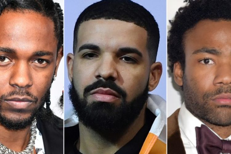 Drake, Kendrick Lamar, dan Childish Gambino adalah tiga peraih nominasi terbanyak dalam Grammy Awards 2019.