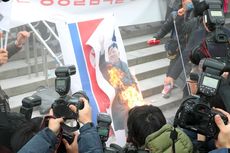 Demonstran Korsel Bakar Foto Kim Jong Un, Ada Apa?