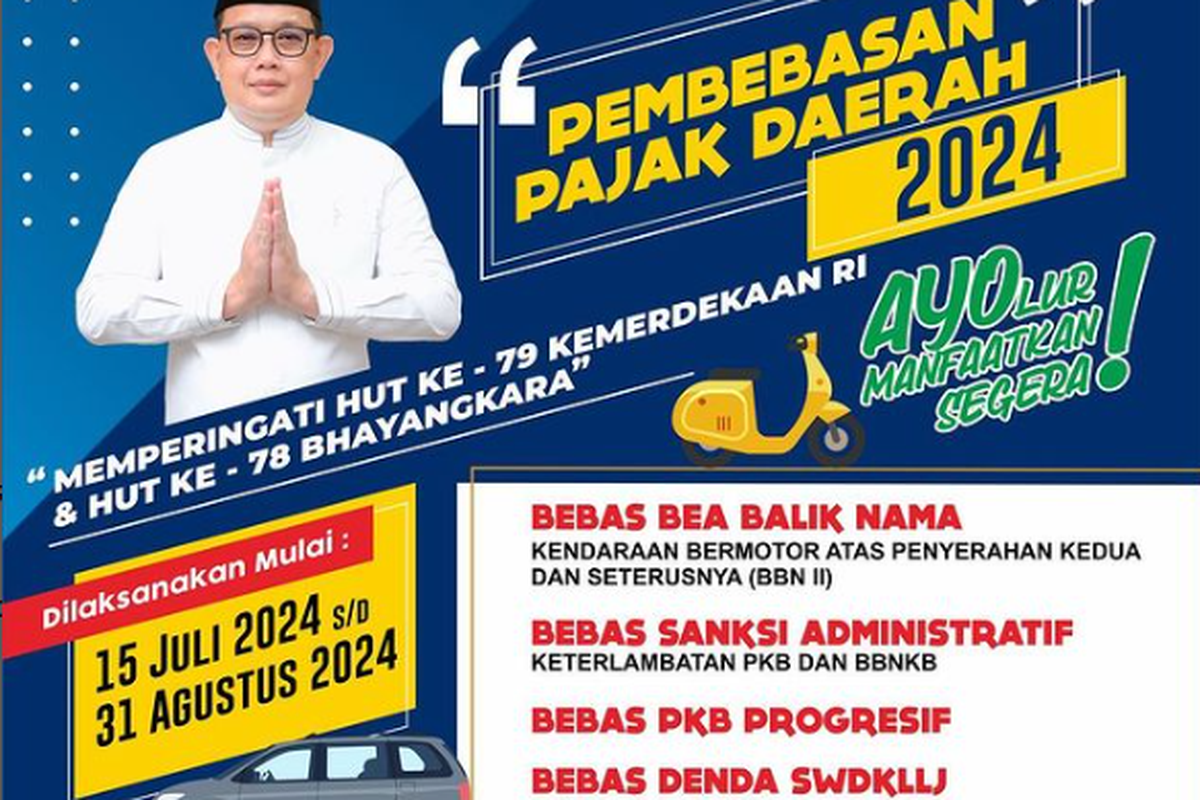 Pemerintah Provinsi Jawa Timur mengadakan program pemutihan pajak kendaraan