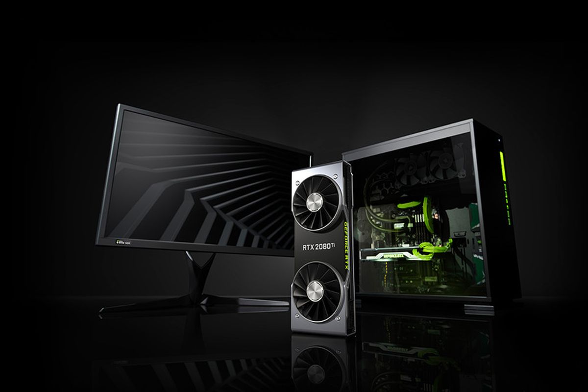 Ilustrasi kartu grafis seri GeForce RTX 2000