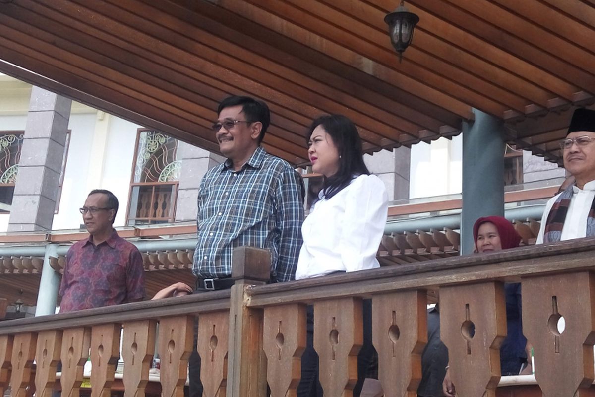 Gubernur DKI Jakarta Djarot Saiful Hidayat saat di Setu Babakan, Jakarta Selatan pada Sabtu (1/7/2017).