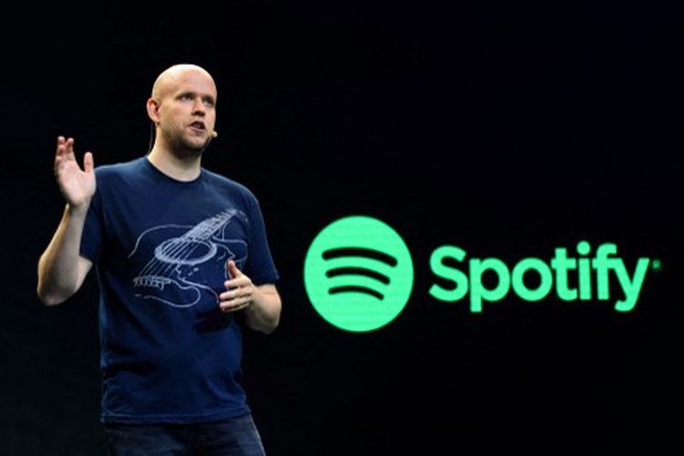 CEO Spotify, Daniel Ek, saat menghadiri konferesi pers di New Yort pada 20 Mei 2015.