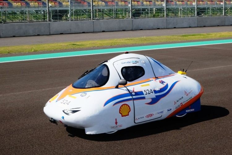 Mobil hemat energi Tim Garuda Universitas Negeri Yogyakarta (UNY) yang mampu pecahkan rekor di Shell Eco Marathon Asia 2022.