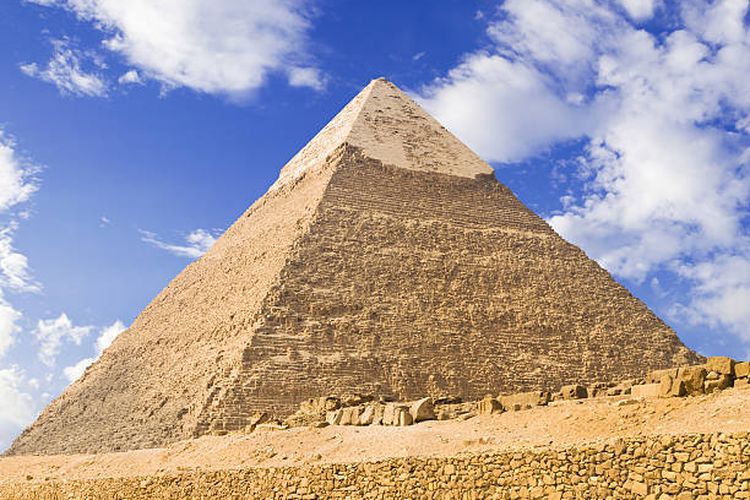 Ilustrasi the Great Pyramid atau piramida khufu, Mesir