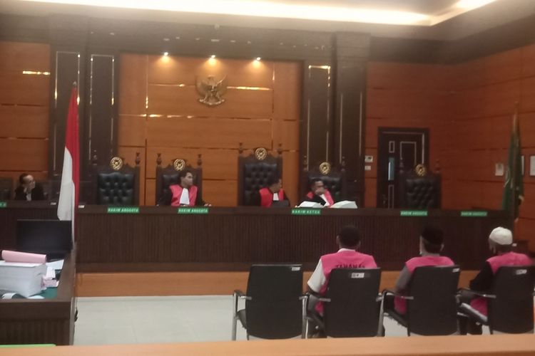 Suasana sidang dugaan korupsi dana KONI Padang di Pengadilan Negeri Padang, Jumat (21/10/2022)
