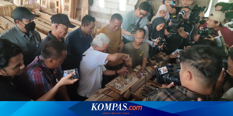 Kunjungi Jepara, Ganjar Terima Keluhan Perajin Ukiran soal Akses Permodalan