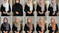 15 Inspirasi Warna Jilbab untuk Gamis Hitam agar Tidak Monoton