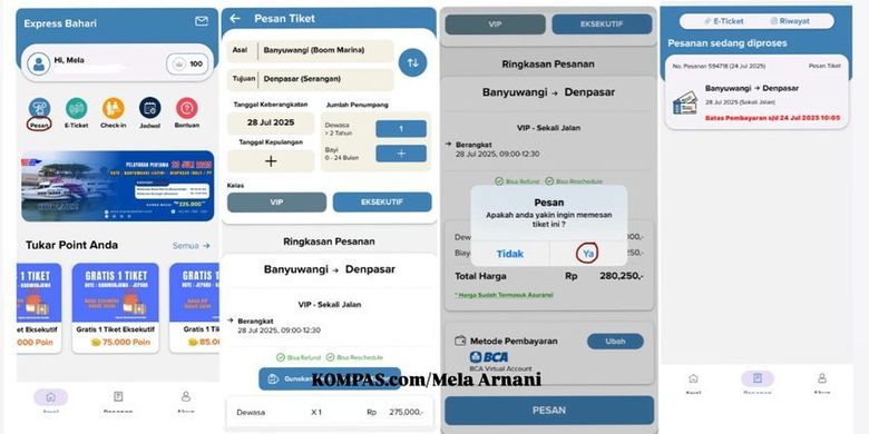Cara beli tiket kapal cepat Banyuwangi-Bali, cara beli tiket kapal cepat Bali-Banyuwangi. Cara beli tiket kapal cepat Banyuwangi-Bali di aplikasi Express Bahari. Cara beli tiket kapal cepat Bali-Banyuwangi di aplikasi Express Bahari.