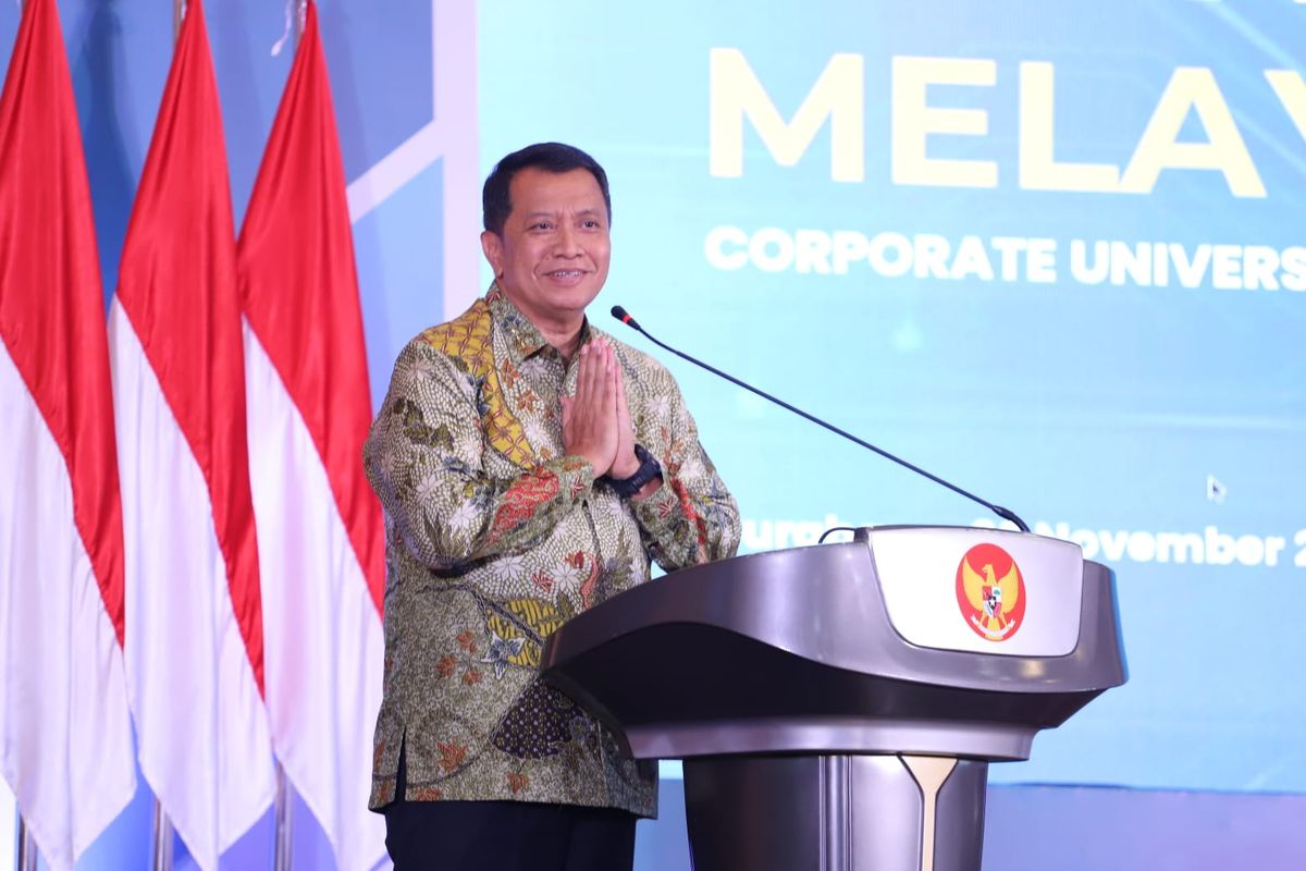 Wakil Menteri Pendayagunaan Aparatur Negara dan Reformasi Birokrasi (Wamen PANRB) Purwadi Arianto dalam kegiatan&nbsp;ASN Corporate University (CorpU) Summit 2025 di Surabaya, Rabu (26/11/2025).