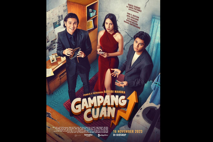 Film Gampang Cuan dibintangi oleh Anya Geraldine, Vino G Bastian, dan Alzi Markers