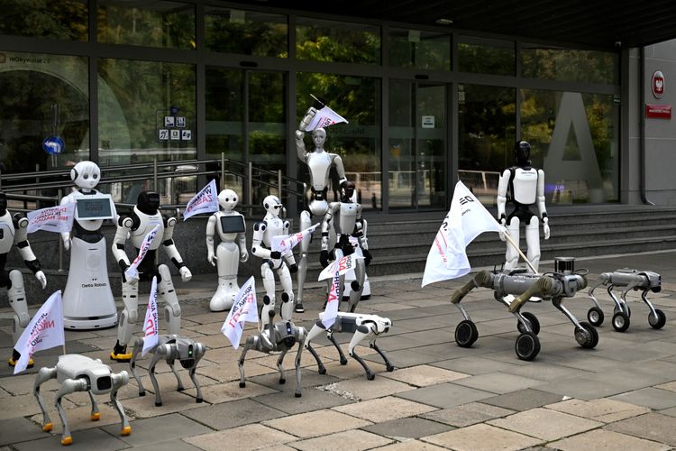 Ketika Robot Turun ke Jalan, Berdemo Demi Kemaslahatan Manusia...