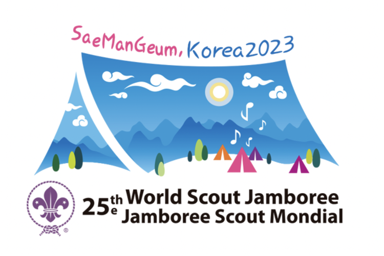 Tangkapan layar logo Jambore Pramuka Dunia ke-25 di Korea Selatan.