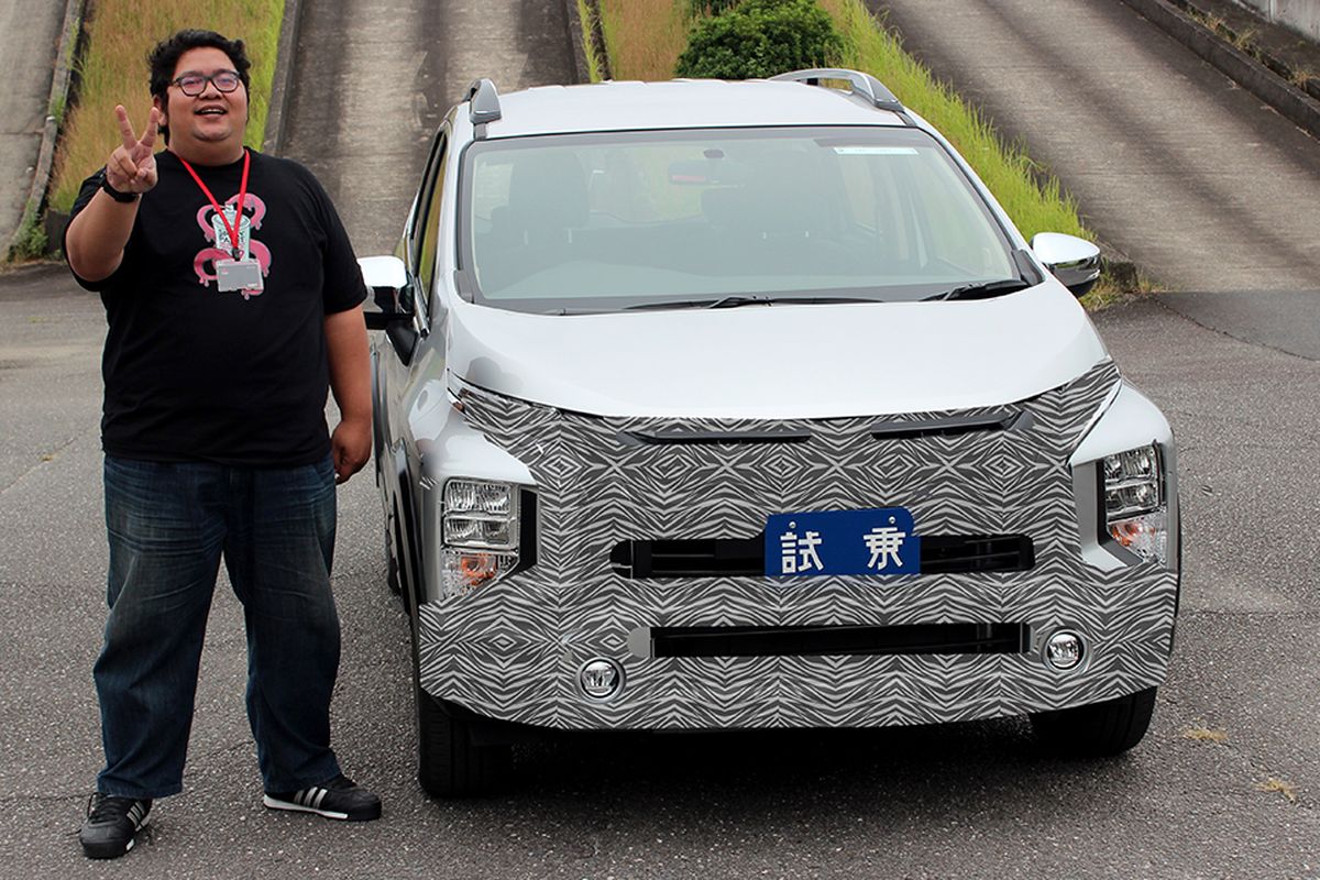 Jurnalis Kompas.com/Agung Kurniawan ketika melakukan first drive model terbaru Mitsubishi Xpander Cross di Okazaki, Aichi, Nagoya, Jepang, Kamis (24/10/2019).