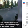 Viral Emak-emak Bubarkan Balap Liar, Tutup Jalan Pakai Kursi