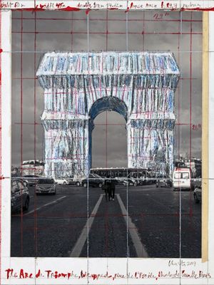 Rancangan instalasi seni Arch de triomphe