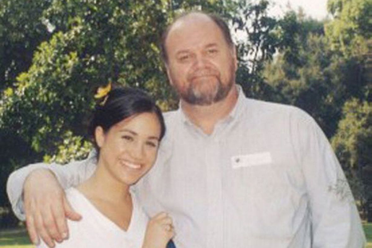 Foto masa lalu Meghan Markle bersama ayahnya Thomas Markle.   