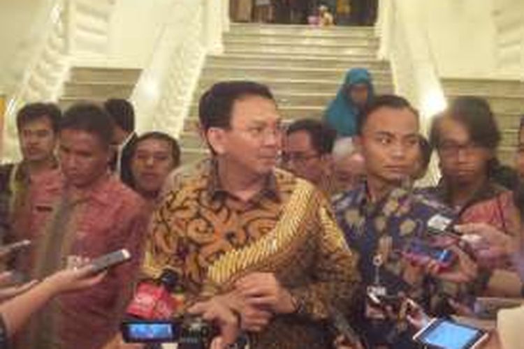 Gubernur DKI Jakarta Basuki Tjahaja Purnama di Balai Kota, Jumat (13/5/2016)