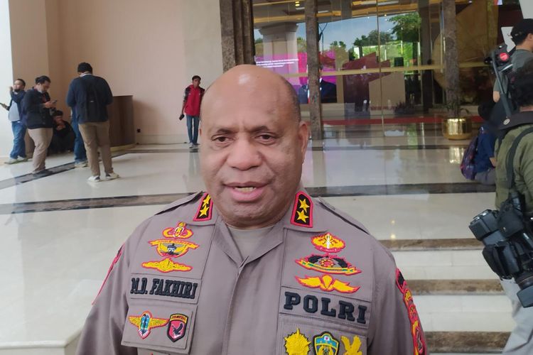 Papua police chief Inspector General Mathius D Fakhiri speaks during an event in Jakarta on Wednesday, February 8, 2023. 