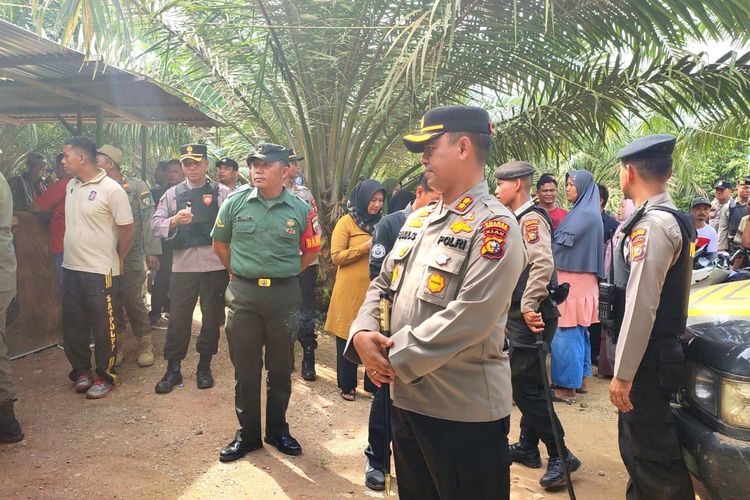 Petugas gabungan menyegel dan membongkar kafe remang-remang di Kecamatan Rambah Hilir, Kabupaten Rokan Hulu (Rohul), Riau, Kamis (27/7/2023).