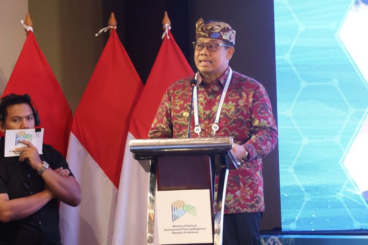 Penjabat (Pj) Gubernur Bali Sang Made Mahendra Jaya dalam sebuah acara di perhelatan World Water Forum (WWF) ke-10 di Nusa Dua, Kabupaten Badung, Bali, Rabu (22/5/2024). /Dok. Humas Pemprov Bali