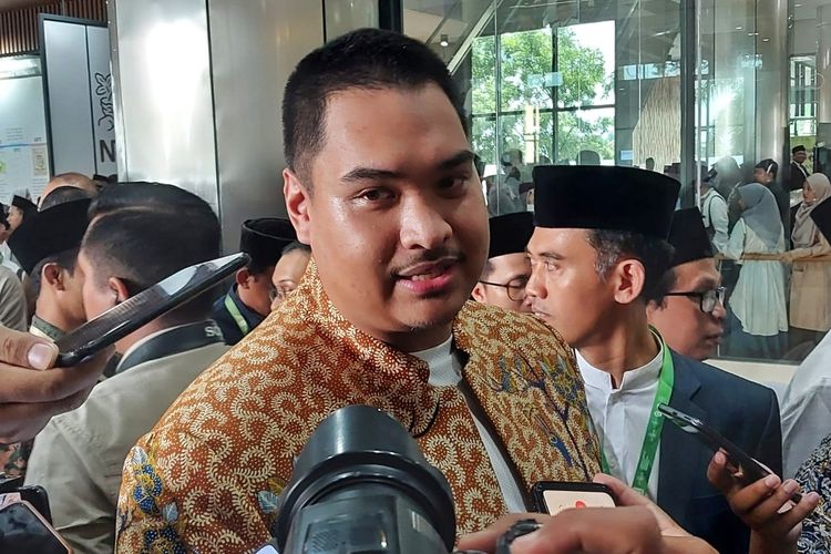 Menteri Pemuda dan Olahraga Dito Ariotedjo usai menghadiri acara Resepsi peringatan harlah ke-101 Nahdlatul Ulama (NU) di Kampus UNU, Gamping, Kabupaten Sleman, DI Yogyakarta (DIY) Rabu (31/01/2024).